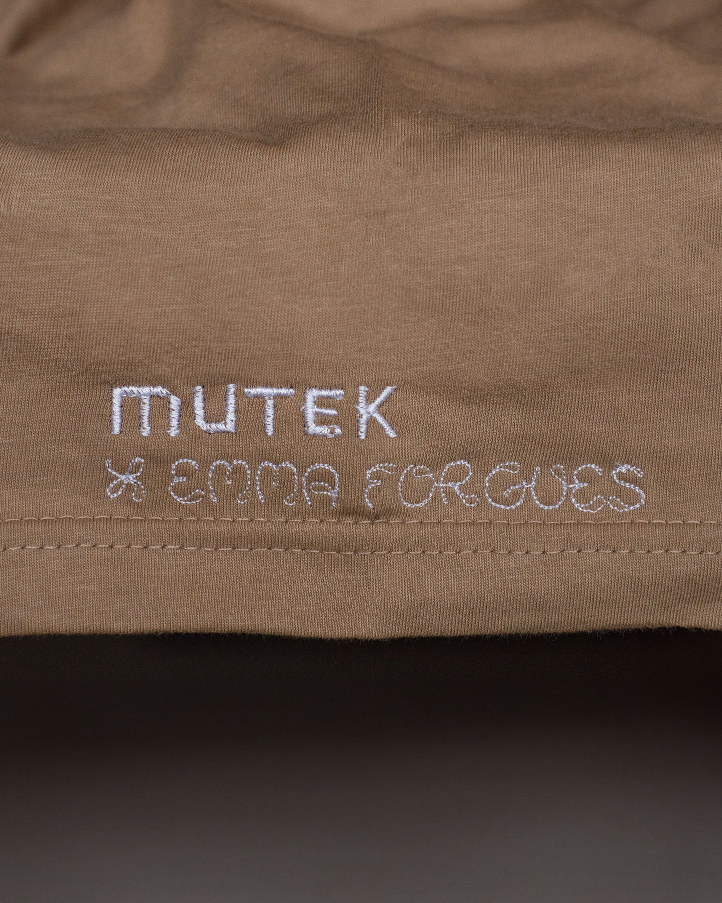 T-shirt (Custom embroidery, Beige) | Emma Forgues